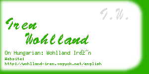 iren wohlland business card